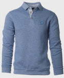 Ethnic Blue Polo Sweater Soft Touch | Blue